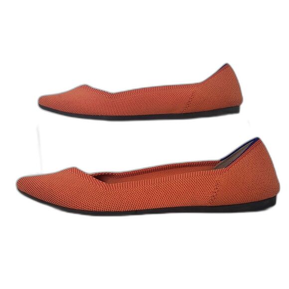 Rothy's The Point Persimmon Flats Shoes Retired Color Womens Size 8.5 - Picture 2 of 10